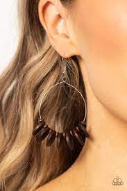 Surf Camp - Brown Earrings