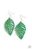 LEAF EM HANGING GREEN EARRINGS
