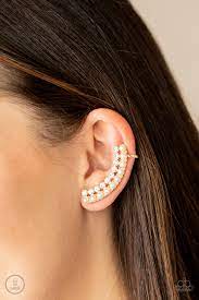 Doubled Down On Dazzle - Gold Post Earrings