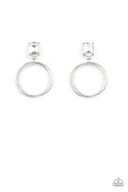 Prismatic Perfection - White Earrings