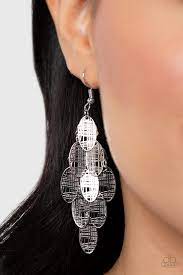 Cross it Off My List - Silver Earrings