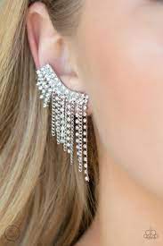 Thunderstruck Sparkle - White Post Earrings