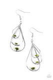 DROP DOWN DAZZLE GREEN EARRINGS