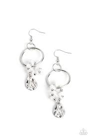 Fossil Flair - White Earrings