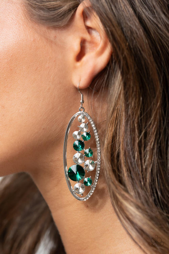 Rock Candy Bubbly - Green Earring