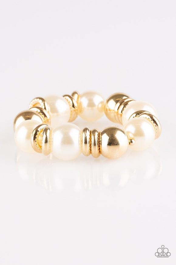 Rockin Rockefeller - Gold Pearl Bracelet