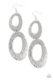 I've SHEEN It All - Silver - Textured Hoops - Earrings