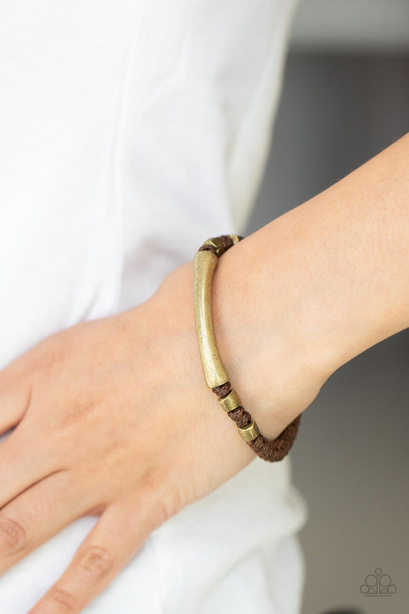 Grounded in Grit - Brown Urban Bracelet