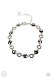 Rhinestone Rollout - Silver Necklace