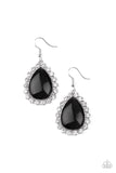 Teardrop Trendsetter - Black Earrings