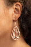 Metallic Meltdown - Rose Gold Hammered Earrings