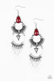 Progressively Pioneer - Red Earrings