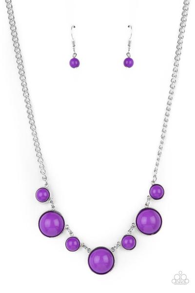 Prismatically POP-tastic - Purple Necklace