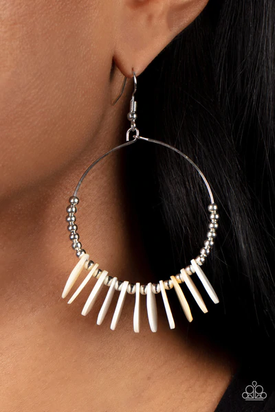 Caribbean Cocktail - white earrings