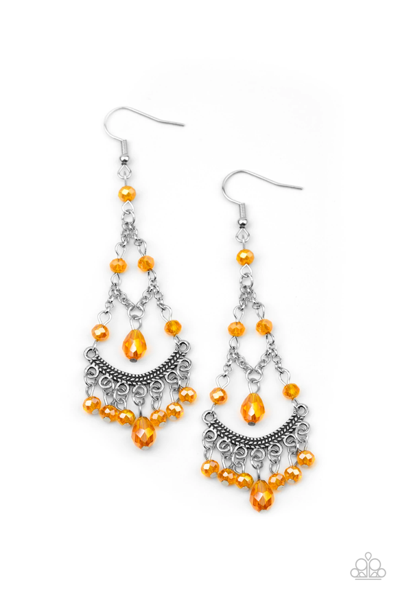 First In SHINE - orange earrings