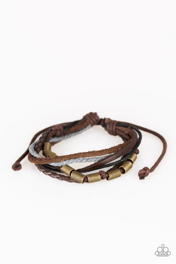 Paparazzi Forest Front Runner - Brown Bracelet