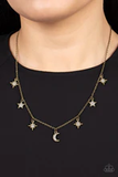 Cosmic Runway - Brass Necklace