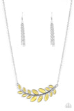Frosted Foliage - Yellow Necklace