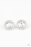 Bling Tastic- White Earrings