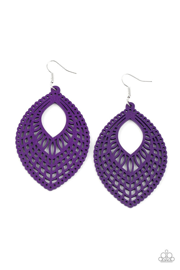 One BEACH At A Time-Purple Earring