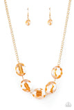 Cosmic Closeup - Gold IRIDESCENT Necklace