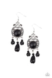 Stone Bliss - Black Earrings