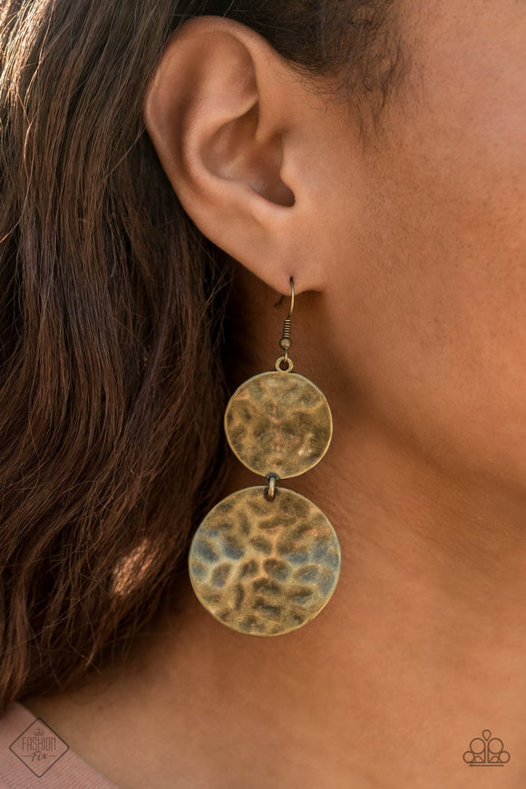 HARDWARE-Headed - Brass Earrings