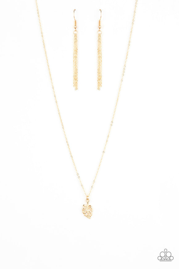 Palm Tree Retreat - Gold Necklace