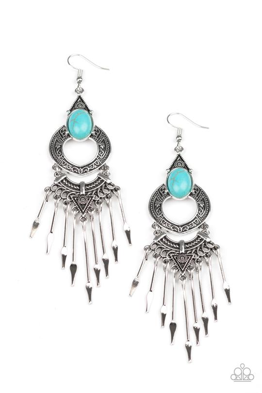 Southern Spearhead-Blue Earrings