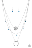 Lunar Lotus - Blue Necklace