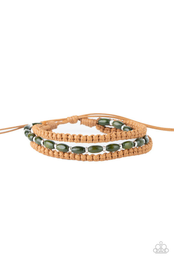 Refreshingly Rural - Green Bracelet