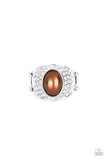 Glittering Go-Getter - Brown Ring