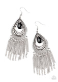 Scattered Storms - Black Earrings