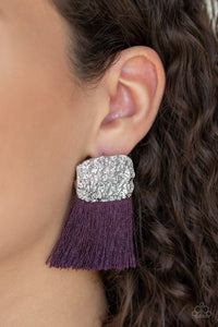 Plume Bloom - Purple Earrings