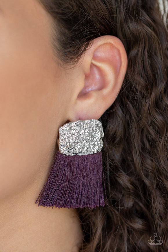 Plume Bloom - Purple Earrings