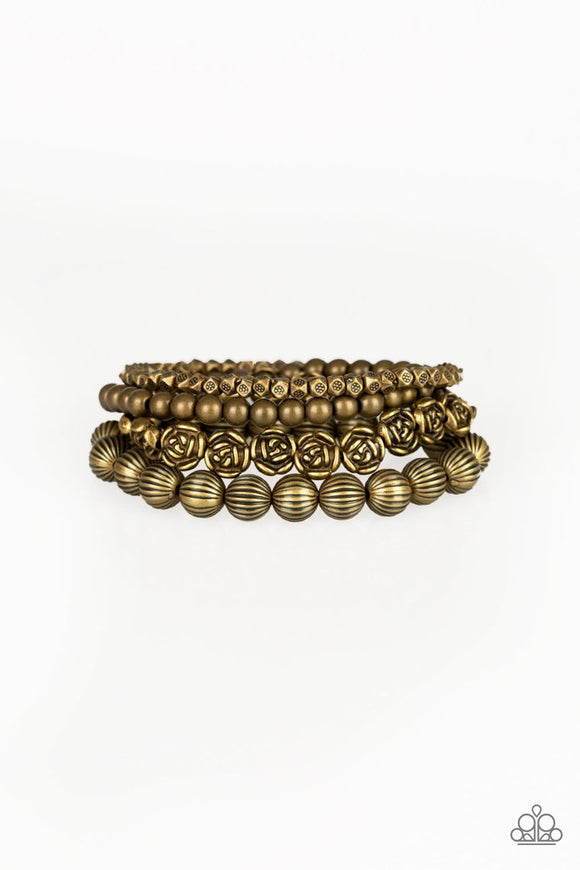 Rose Garden Gala - Brass Bracelet