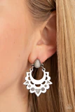 Earthy Zeal - White Post Earrings