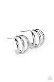 TRIPLE Down - Silver  Earrings