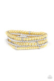 Fiercely Frosted - Yellow Bracelet