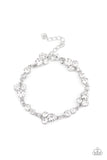 Social GLISTENING - White Bracelet
