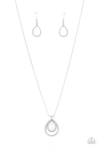 Gorgeously Glimmering - White Necklace