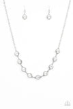 Starlit Socials- White and Silver Necklace