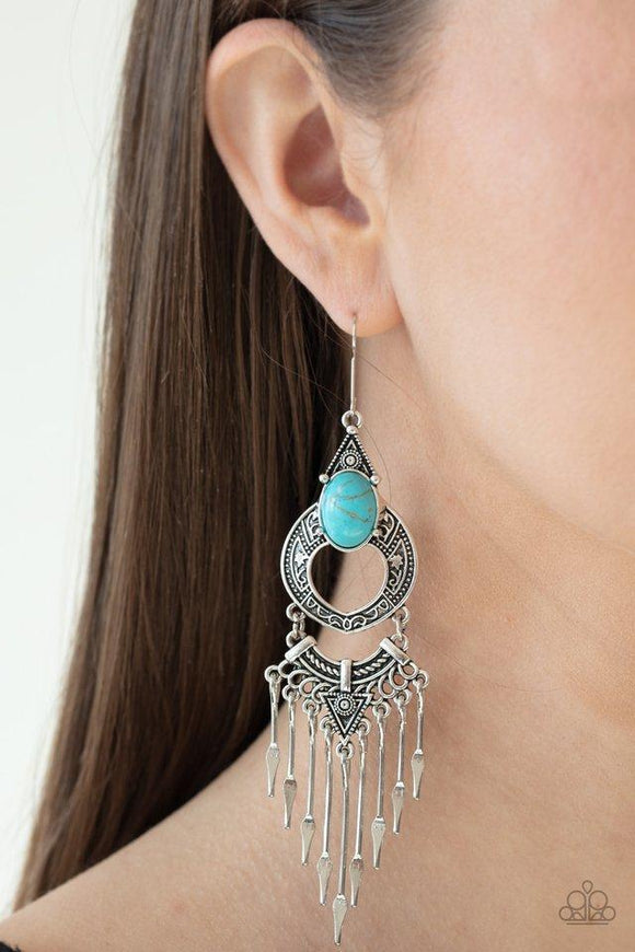 Southern Spearhead - Blue Earrings