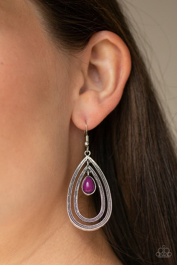Drops of Color - Purple Earrings