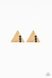 Pyramid Paradise - Black Earrings