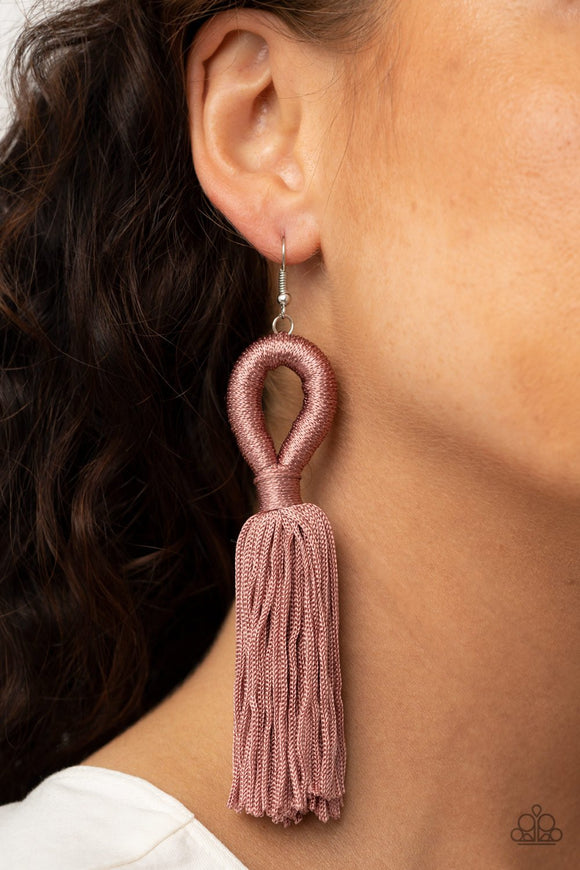 Tassels and Tiaras - Pink Earrings
