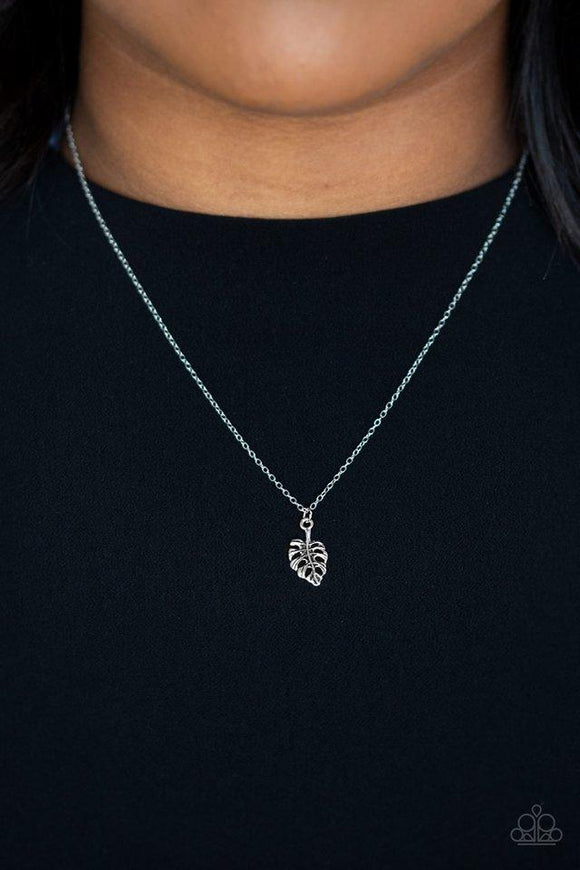 Palm Tree Retreat - Silver Necklace