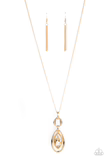 Glamorously Glaring - Gold Necklace