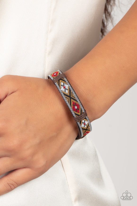 Textile Takeover - Red Urban Bracelet