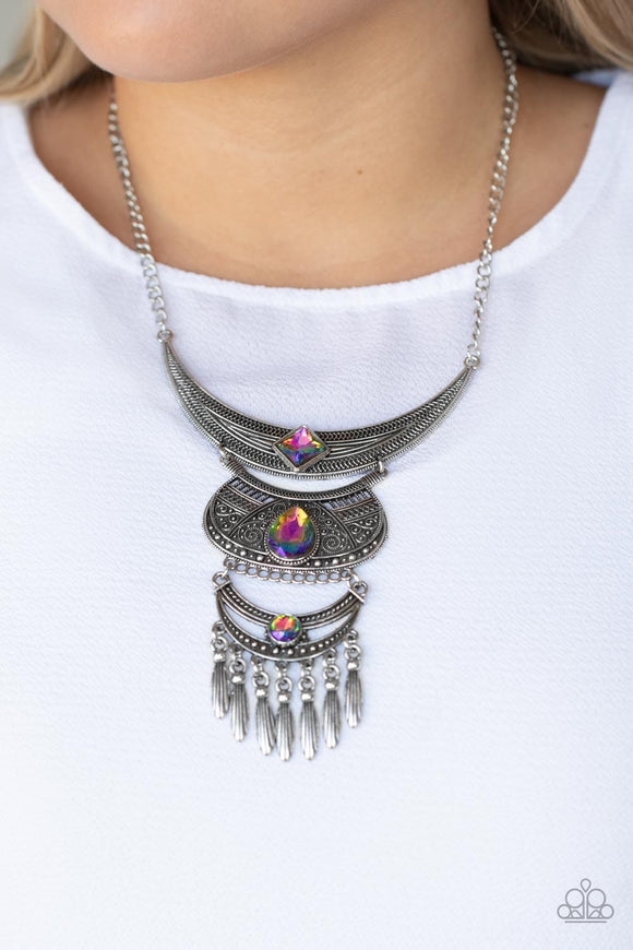 Lunar Enchantment - Multi Iridescent Necklace